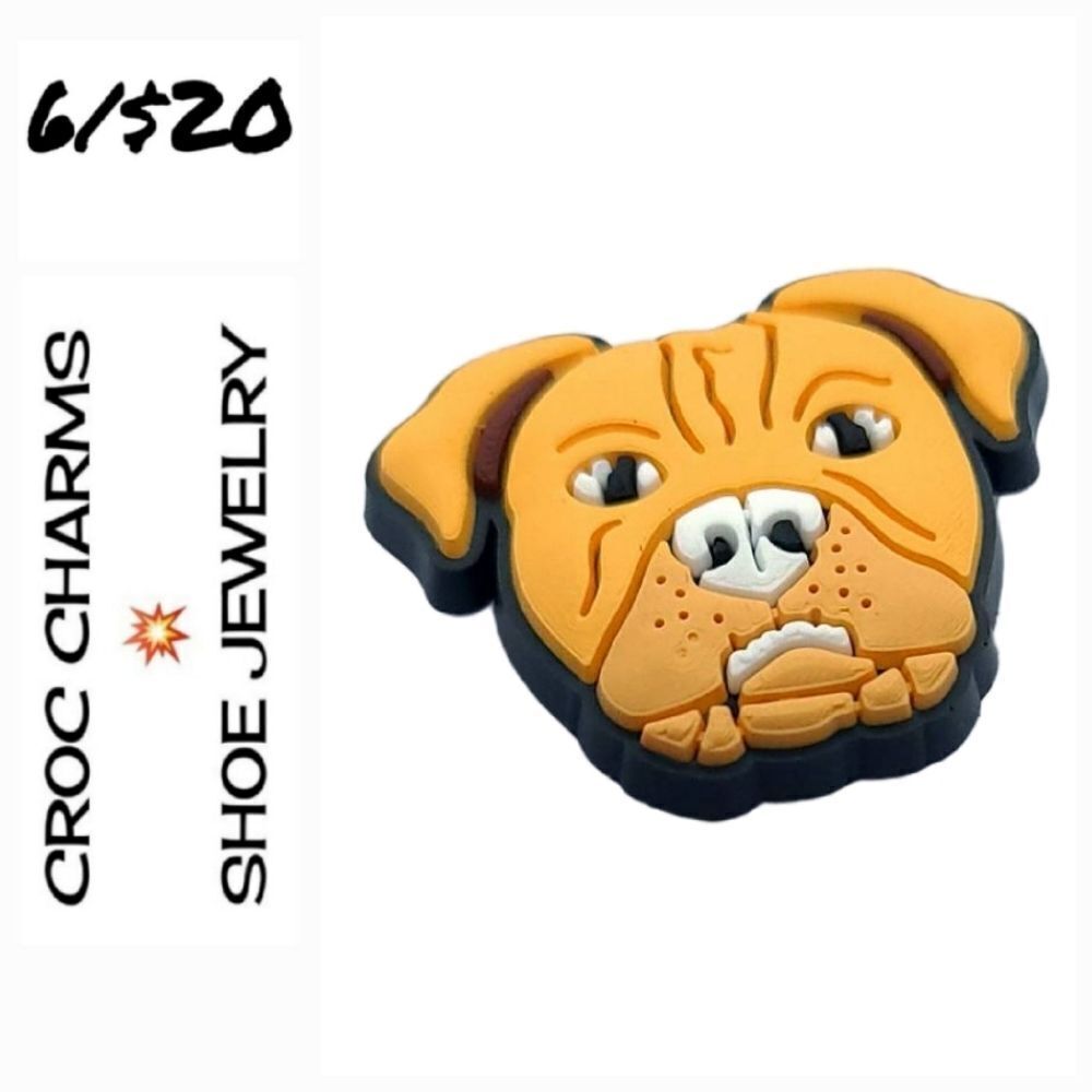 Pitbull Croc Charms Jibbitz Shoe Jewelry Bulldog Dog Owner Animal Lover